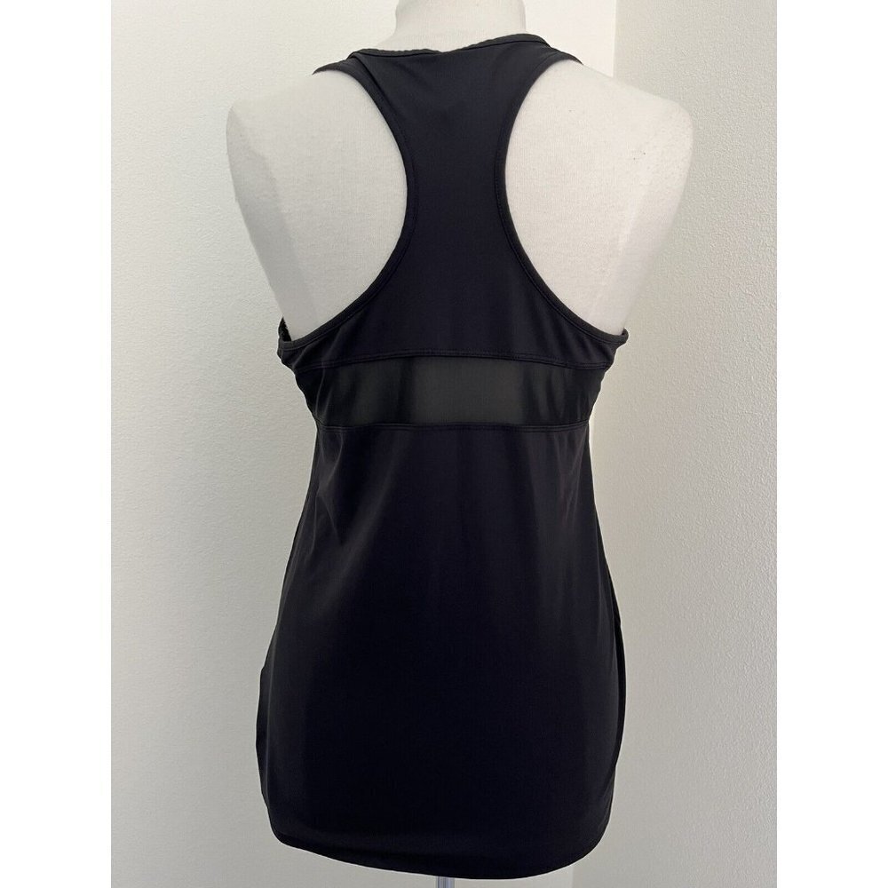 Fabletics Womens Top M Black Racerback Tank Mesh Inset Sleeveless New Activewear - Picture 4 of 7